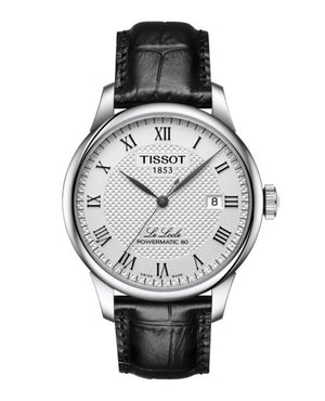 Le Locle Powermatic 80 Black / Leather | Silver Dial