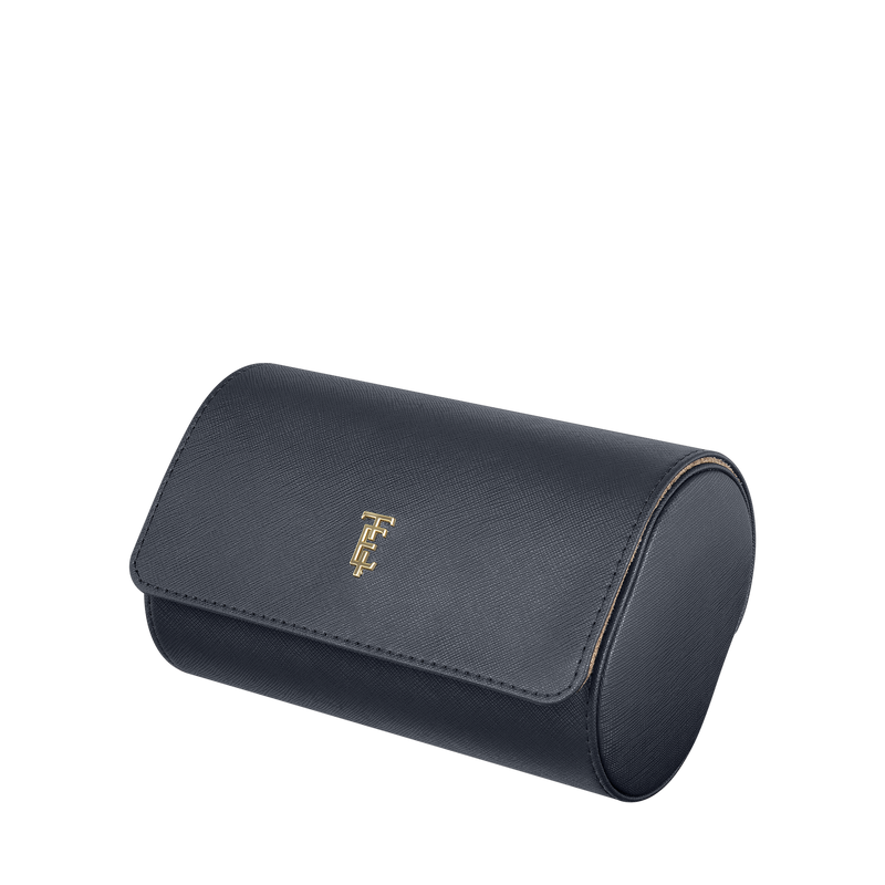 Longitude 2-slot Watch Roll Blue / Leather