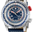 Contasecondi Automatic Swiss Made Calculator Watch Steel, blue and red double sapphire crystal | Blue Dial