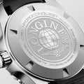 HYDROCONQUEST GMT Black / Rubber | Black Dial