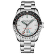 Voyager GMT 4017.3 Quartz GMT 42mm Diver Silver/Stainless Steel | White Dial