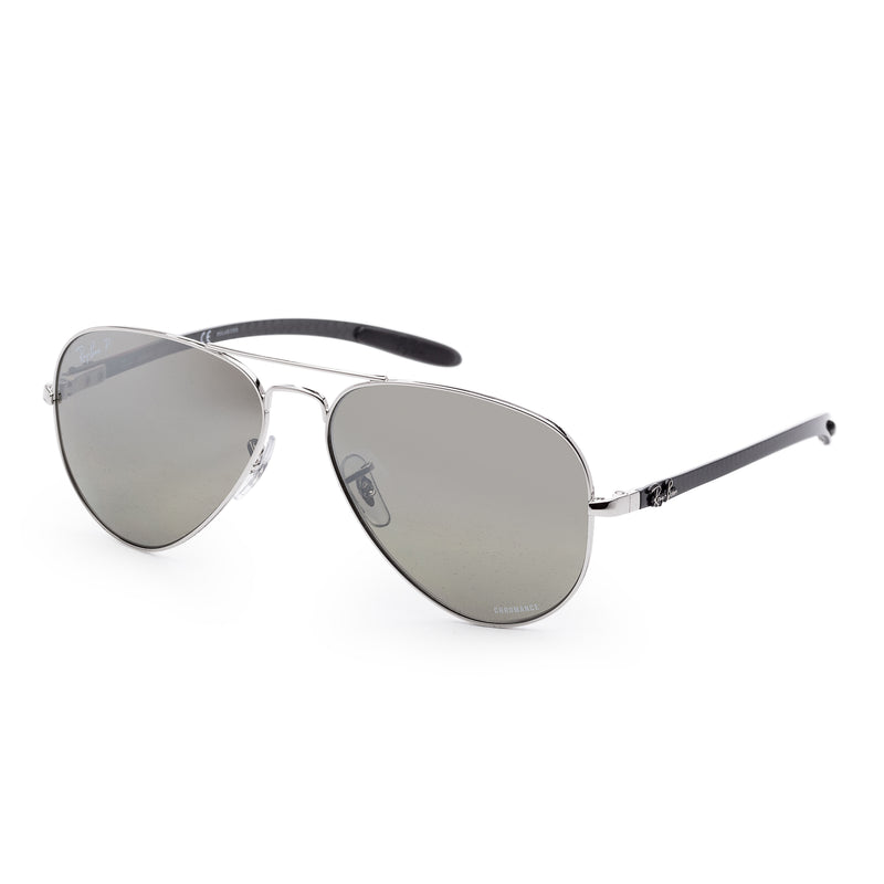 Chromance Shiny Silver Frame, Grey Mir Grey Gradient Polar Lens |  Dial