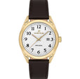 Arcadia ER - Date - Leather Strap - DK13692 Gold / Black | White Dial