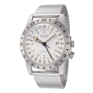 Airman The Chief GMT 40mm / White / Silver White Dial