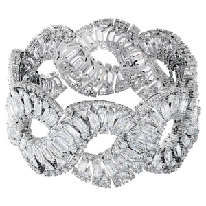 Hyperbola White / Rhodium-Plated