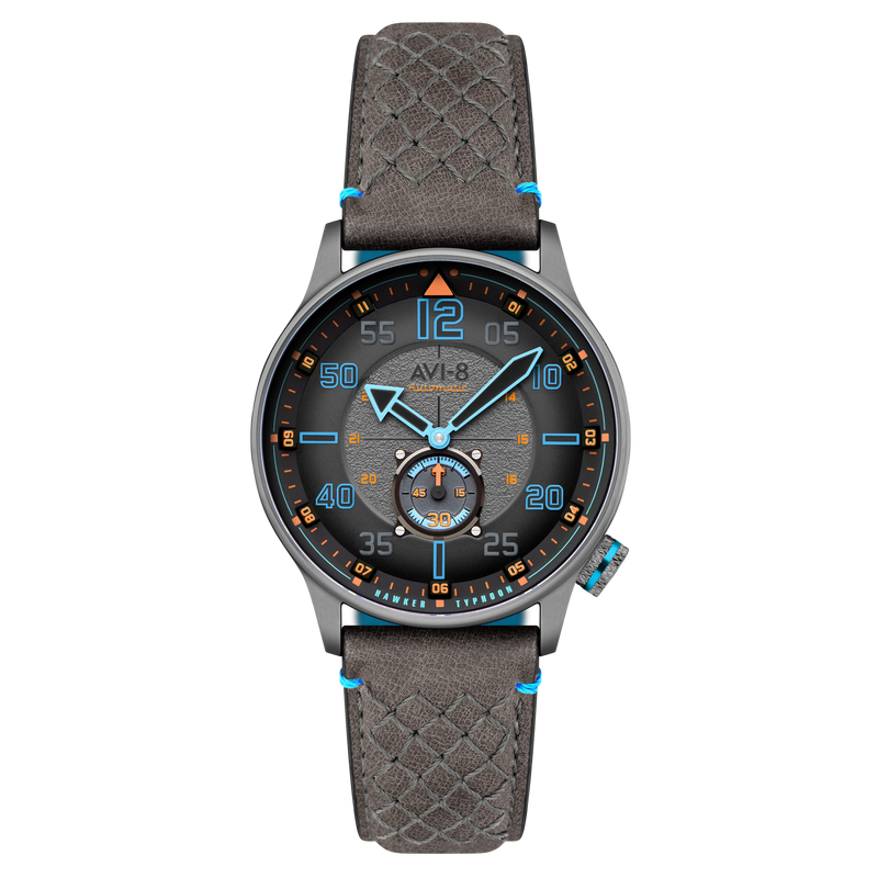 Hawker Typhoon Baldwin Automatic Grey / Gray Leather | Grey Dial