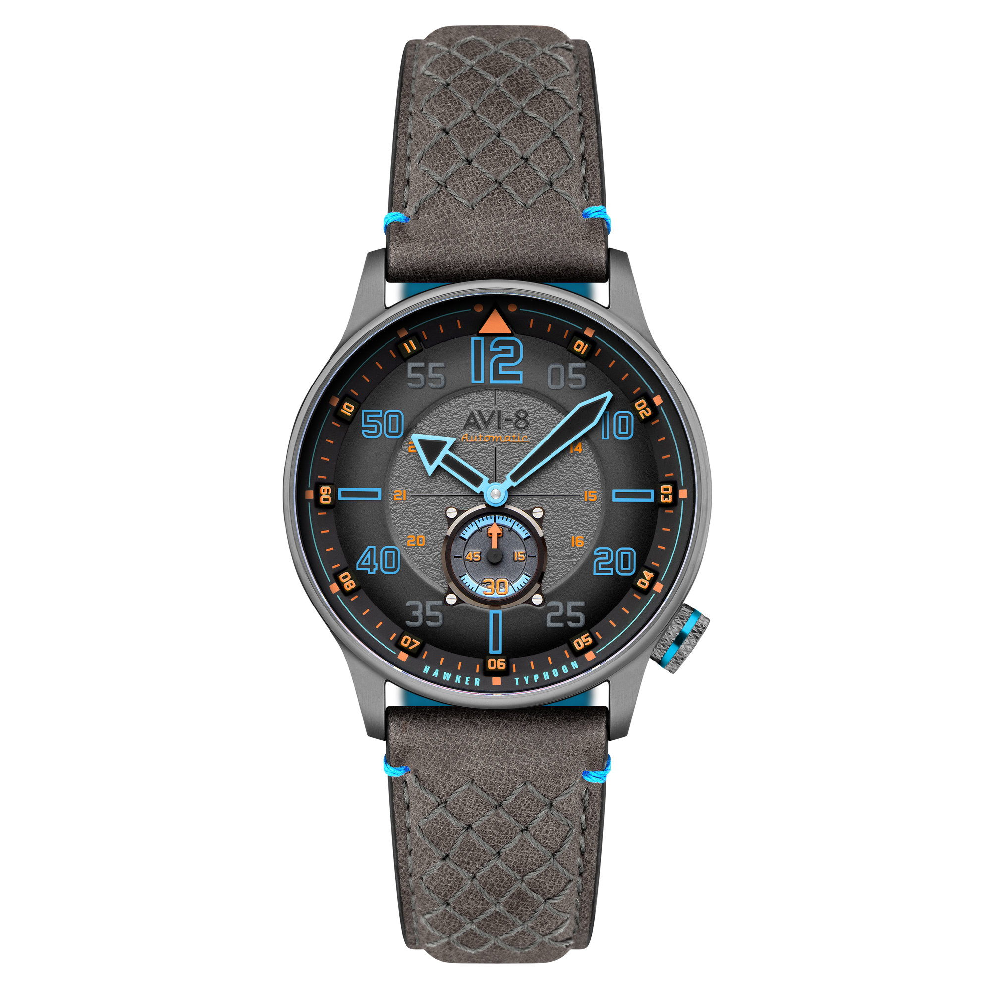 Hawker Typhoon Baldwin Automatic Grey / Gray Leather | Grey Dial