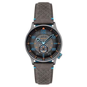 Hawker Typhoon Baldwin Automatic Grey / Gray Leather | Grey Dial