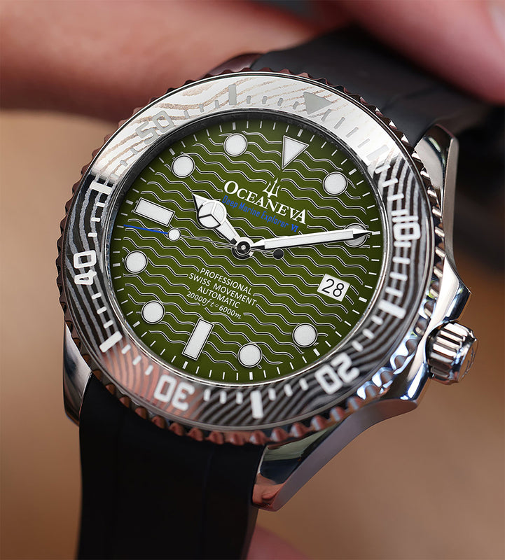 Deep Marine Explorer VI 6000m Grade 5 Titanium 6000m/ODGreenDial | Green Dial