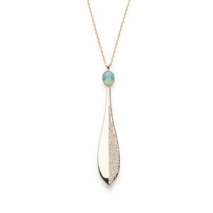 Stunning White and Blue / Gold-Tone Plated