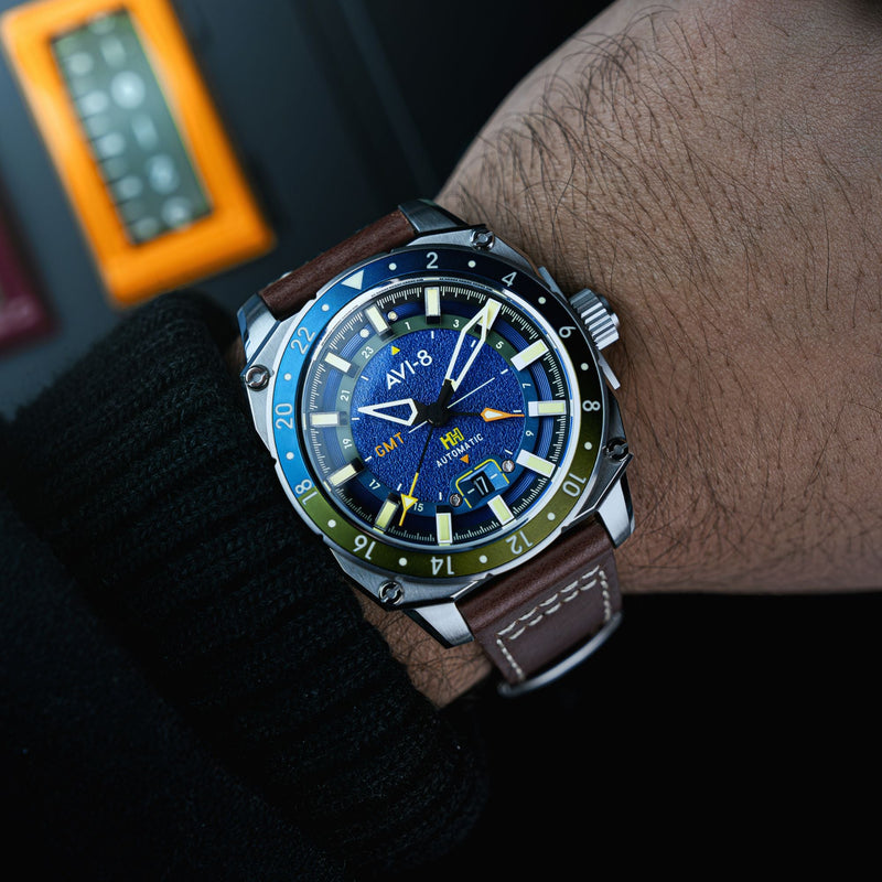 Atlas Blue / Brown | Blue Dial