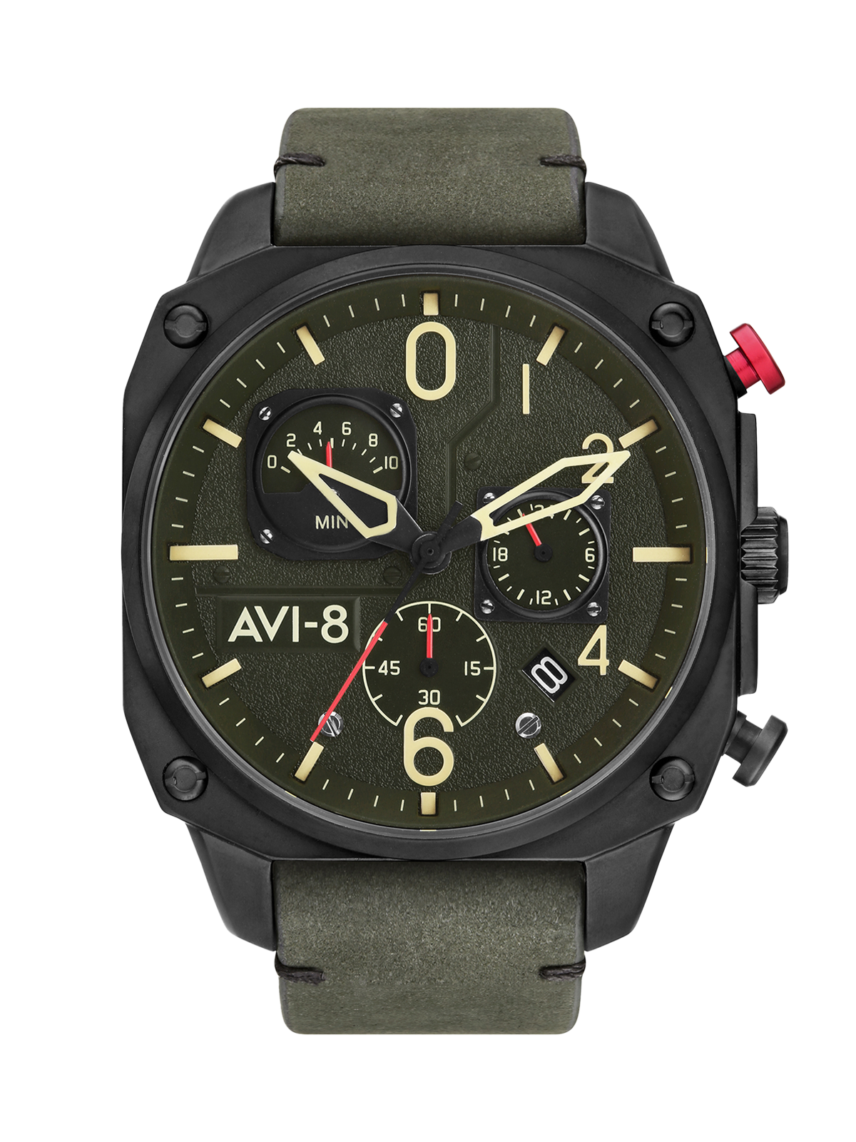 Hawker Hunter Retrograde Chronograph Green Dial / Leather | Green Dial
