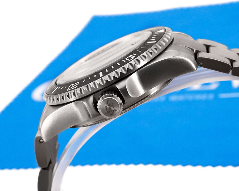 TITANIUM Swiss Automatic SW200 Deep Marine Explorer II Titanium/Black/AquaBurst | Teal Dial
