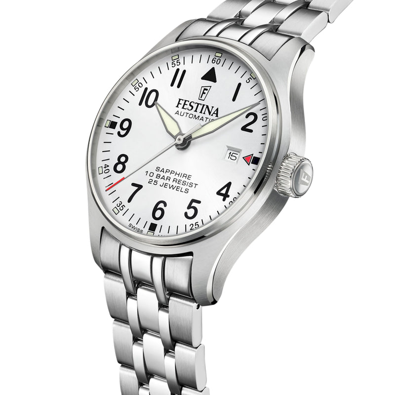 AVIATOR NORTH Silver / Stainless Steel | Silver Dial