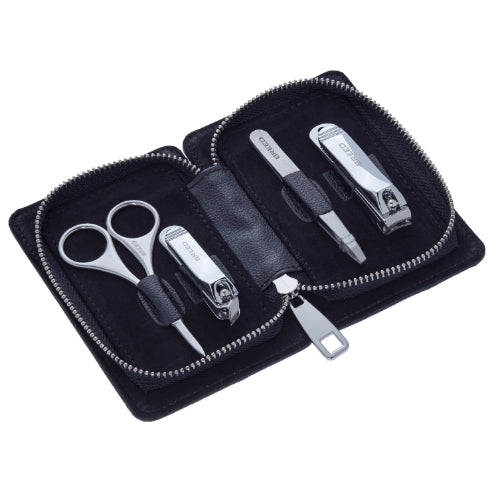 Sabre 4 Piece Surgical Steel Groom Kit Black/Black
