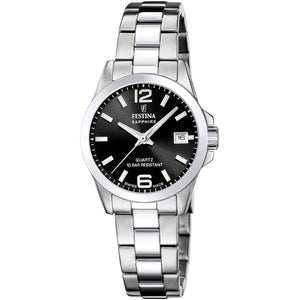 Swiss Made Black / Stainless Steel Black Dial