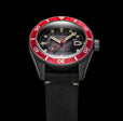 Wreck Red Ring & Gray / Leather | Black Dial