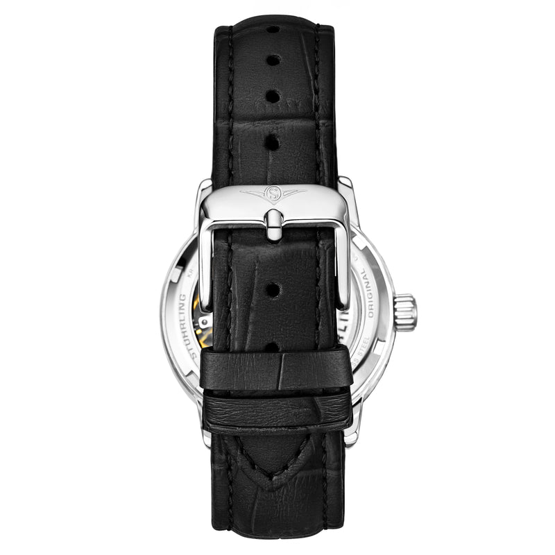 Legacy-3952.1 Black Leather | Silver Dial