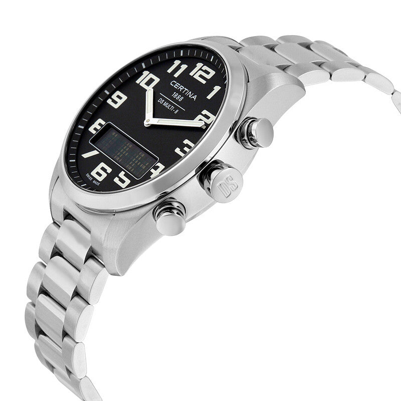 DS Multi-8 Multi-Function Black Dial / Stainless Steel Bracelet