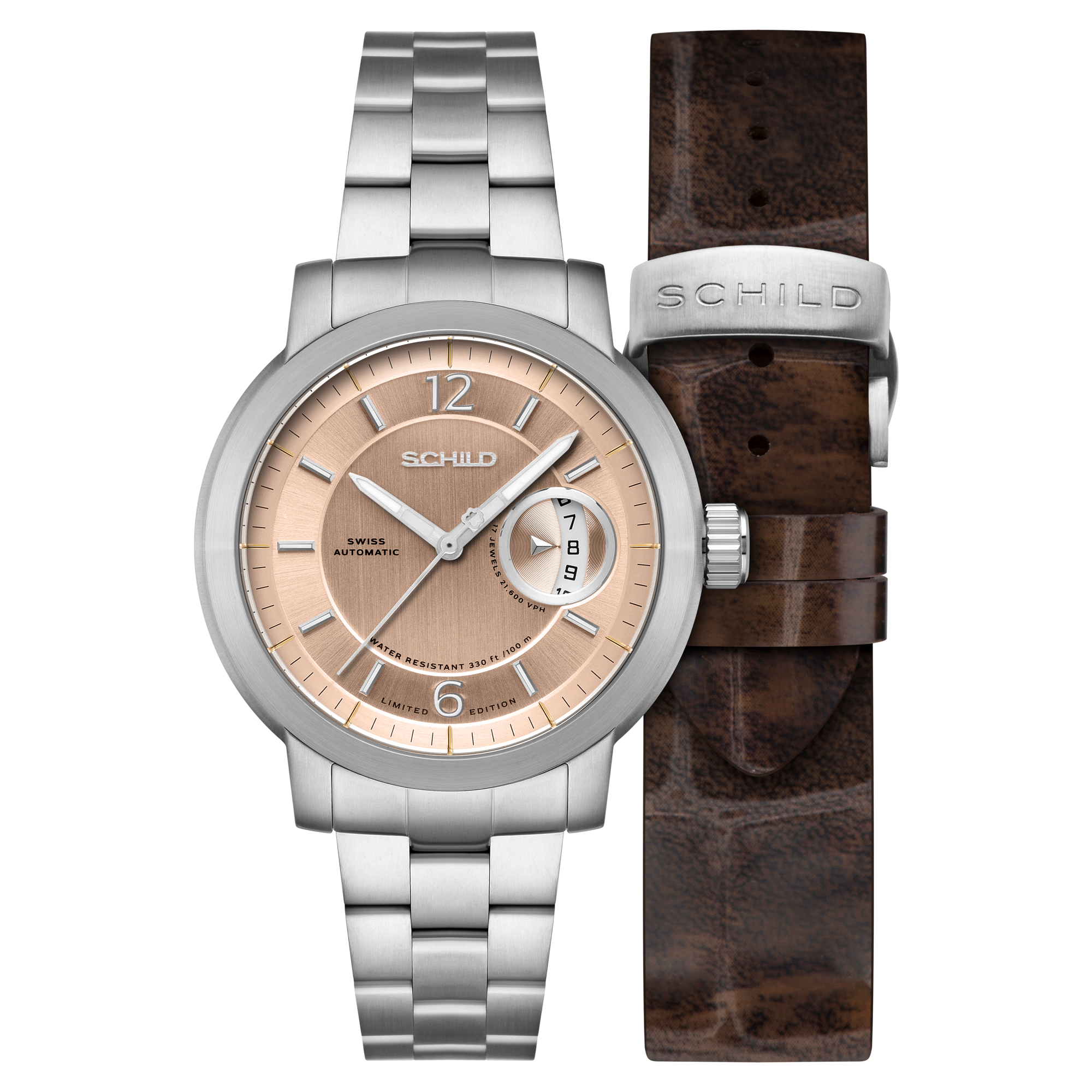 Heinrich Minimal Swiss Automatic Limited Edition Champagne / Stainless Steel | Champagne Dial