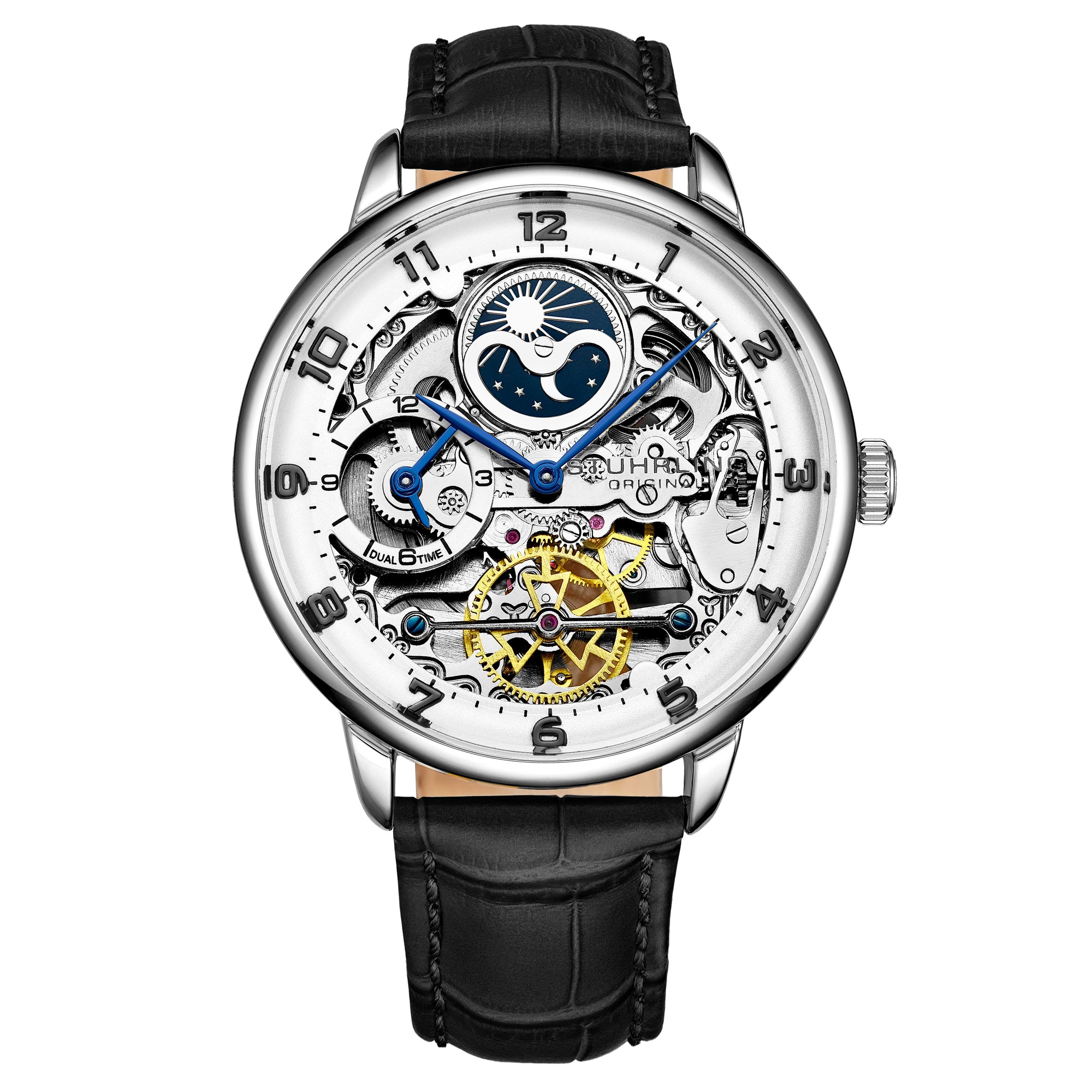 Legacy 3925 Black/Leather | Silver Dial