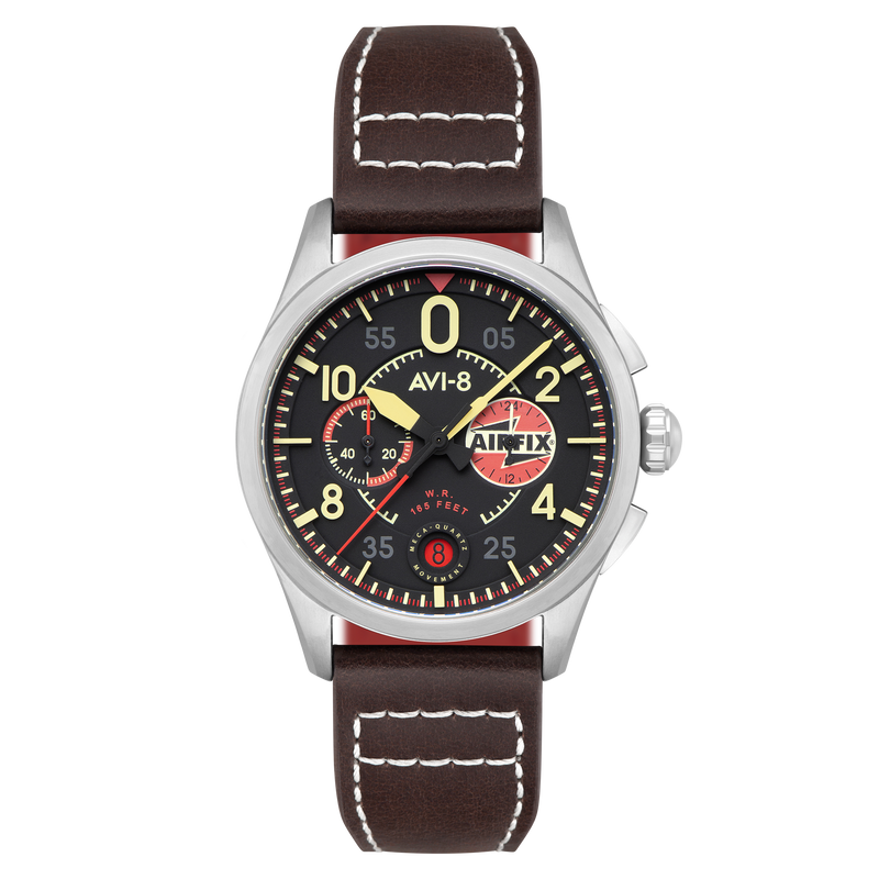 Lock Chronograph Black / Brown Leather | Black Dial