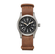 Khaki Field Black / Leather | Black Dial