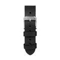 STRAP, 20mm, ITALIAN LEATHER, CROSS HATCH, STEEL BUCKLE, BLACK, STANDARD ITALIAN LEATHER, CROSS HATCH