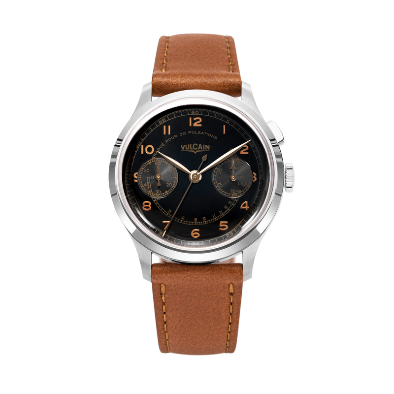 Monopusher Heritage Black / Brown Plain | Black & Orange Dial