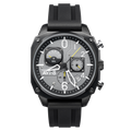 Hawker Hunter Retrograde Chronograph Gray / Rubber | Gray Dial
