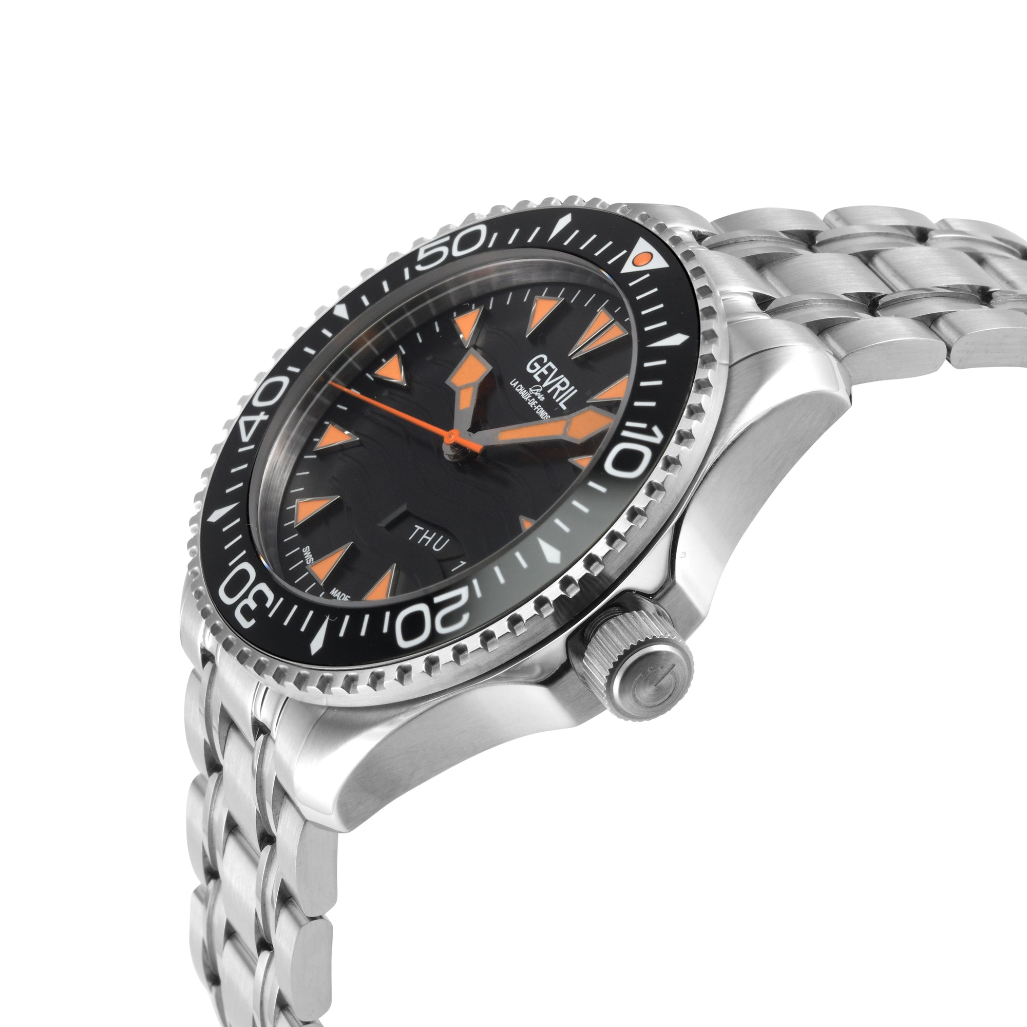 Hudson Yards Swiss Automatic Custom made SW220 - Day/Date display Diver watch, Black Ceramic bezel, Unidirectional Rotating bezel. | Black Dial