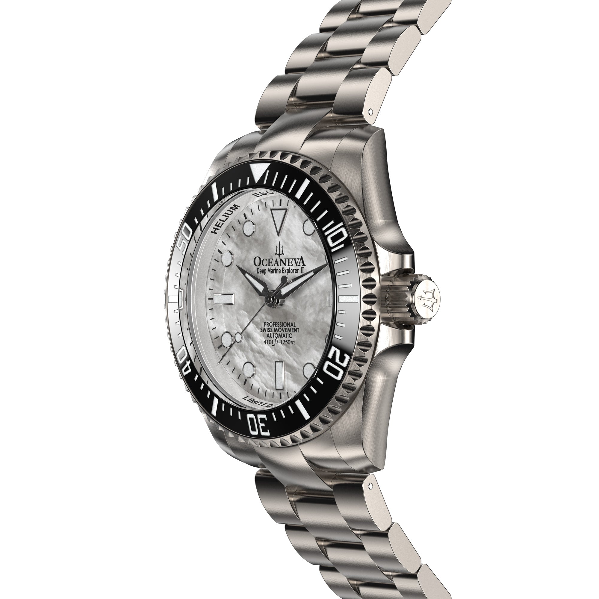 Titanim Deep Marine Explorer II Black Bezel | Grey Stone Dial