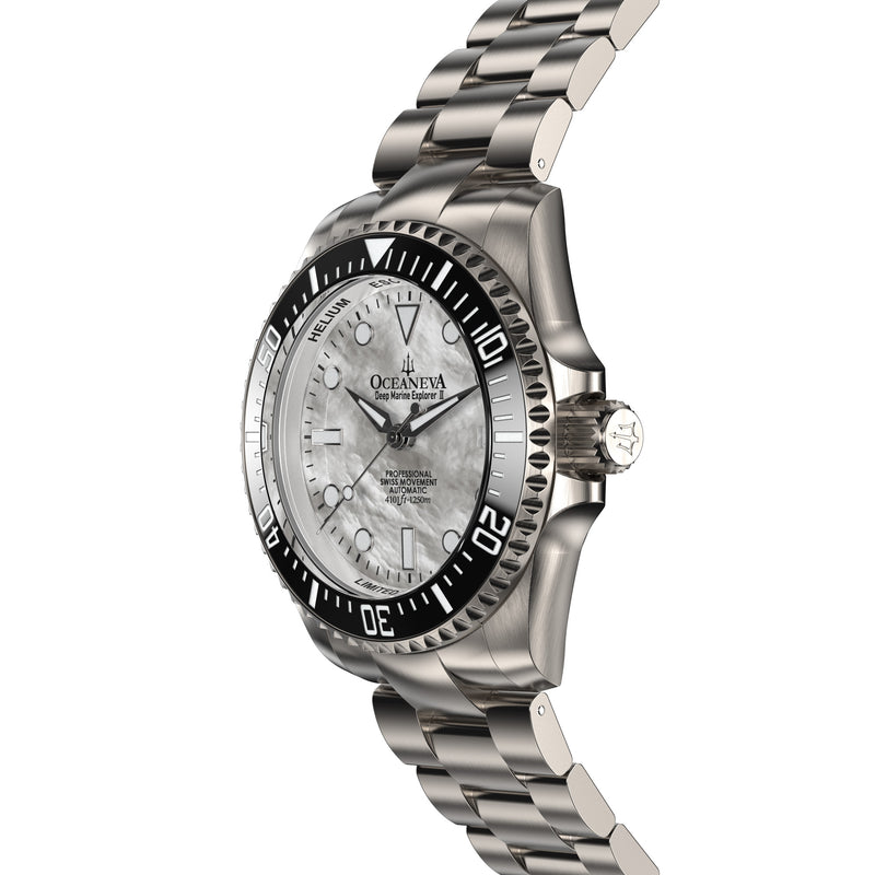 Titanim Deep Marine Explorer II Black Bezel | Grey Stone Dial
