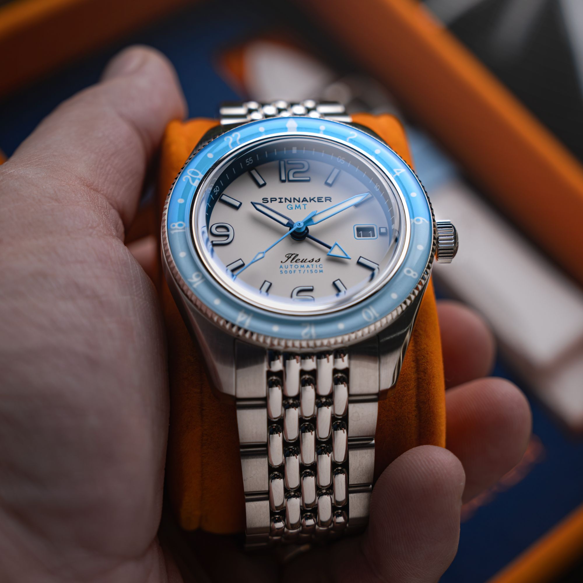 Spinnaker Fleuss GMT Automatic White / Stainless Steel | White Dial