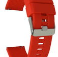 Bandini SIL.122 | Mens Quick Release Grooved Silicone Heavy Duty Sports Watch Band - 22mm / Red 22mm / Red |  Dial