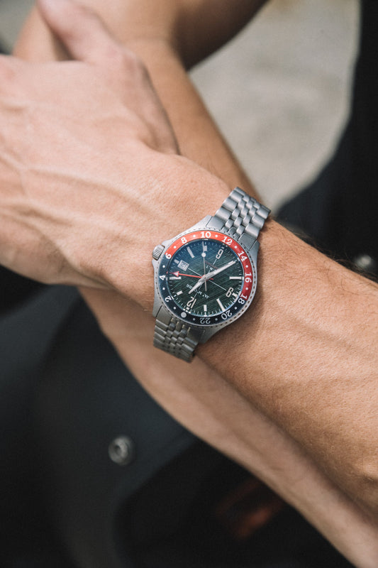Baja GMT GREEN / STAINLESS STEEL | Green Dial