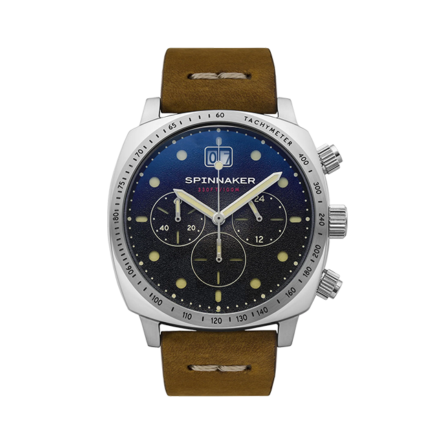 Hull Chronograph Black & Brown / Leather Black Dial