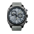 Hawker Hunter Retrograde Chronograph Gray / Leather | Gray Dial