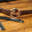 James McCabe London Automatic Watch Brown / Leather | Brown Dial