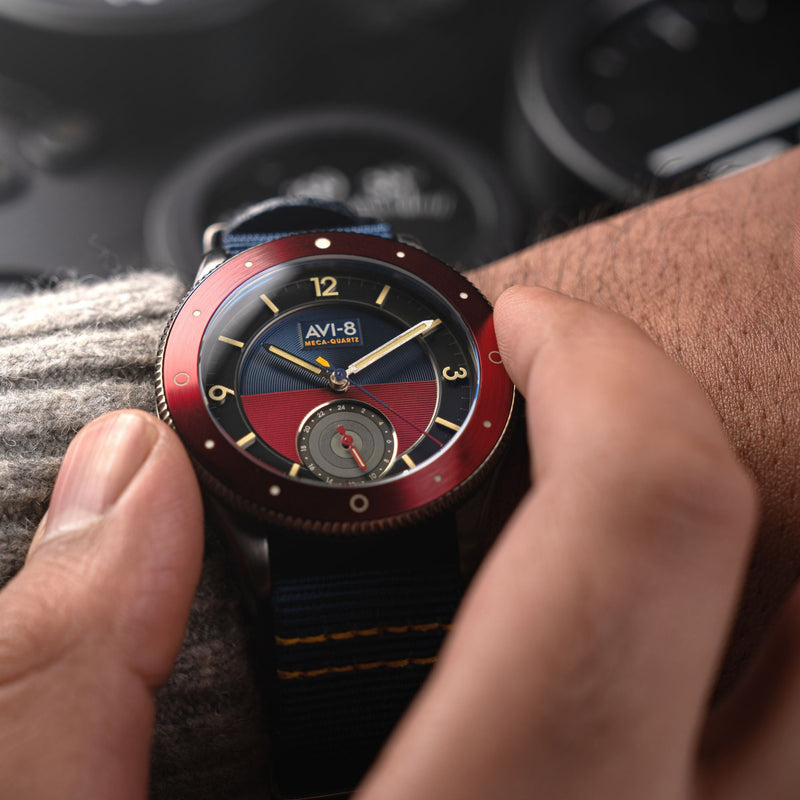 Airmaster Sector Meca-Quartz Blue /Red / Nylon | Blue Dial