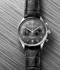GR1-Q Quartz 42mm Chronograph Black/Leather | Gunmetal Dial