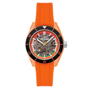 Ortona Citrus Burst  / Orange Silicone Strap Orange Dial