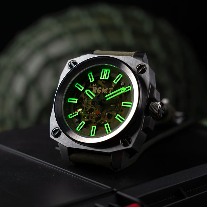 Altimeter Skeleton Automatic Green / Leather | Green Dial