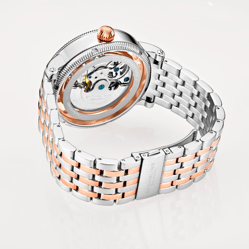 Legacy Steel, Rose Gold/Stainless Steel | Silver Dial
