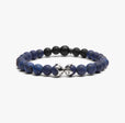 Sterling Bead Shields, Blue Lapis Stone M (7.25" Wrist) |  Dial