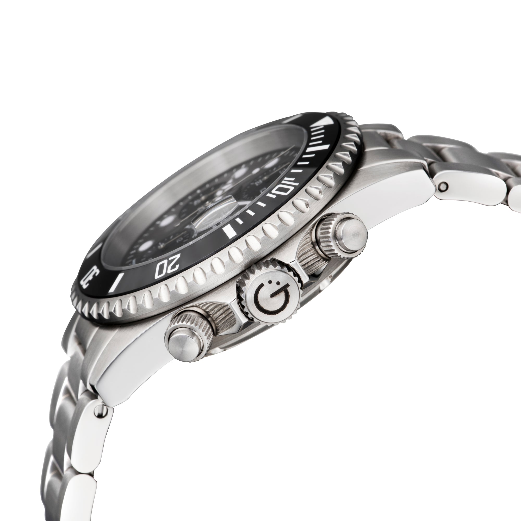 Wall Street Gevril Sellita SW500 Automatic Swiss Made Chronograph Ceramic Bezel Black | Black Dial