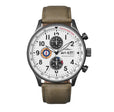 Hawker Hurricane Classic Chronograph White / Gray / Leather | White Dial