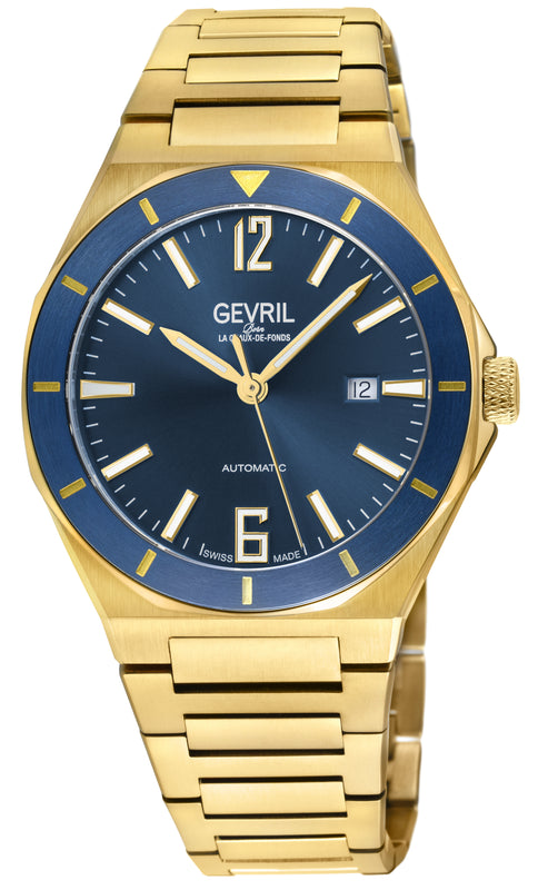 High Line Swiss Made SW200 Blue IP Gold | Blue Dial