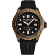 Aquadiver Bronze case/Rubber strap/ Brass Dial | Black Dial
