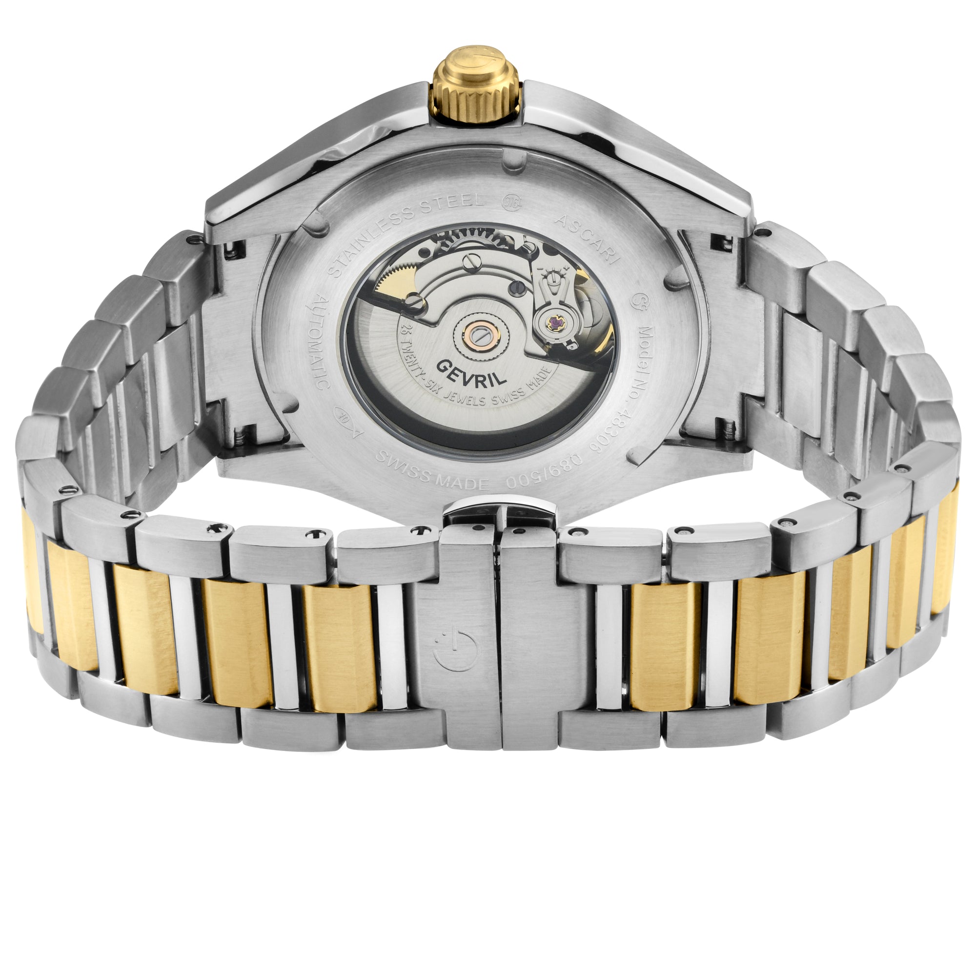 Ascari Swiss made Automatic Sellita SW200 forged carbon bezel  Black Two-tone | Green Dial